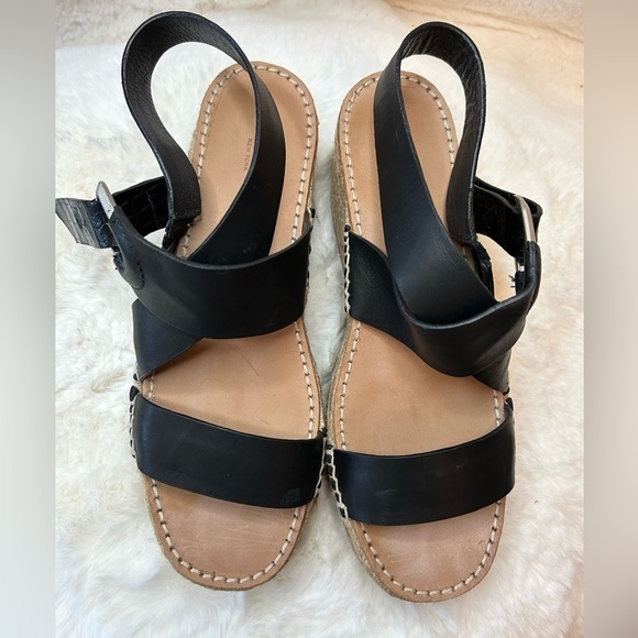 Rag & Bone August Espadrille in suede upper & leather lining sandals Sz-9.5. D - Picture 4 of 14